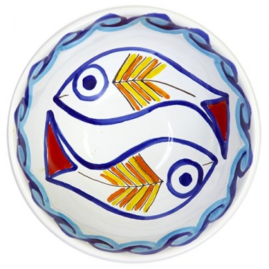 Sicilian round ceramic Appetizers Plate de simone pottery Scirocco BUFSC Sicilian round ceramic Appetizers Plate de simone pottery Scirocco BUFSC